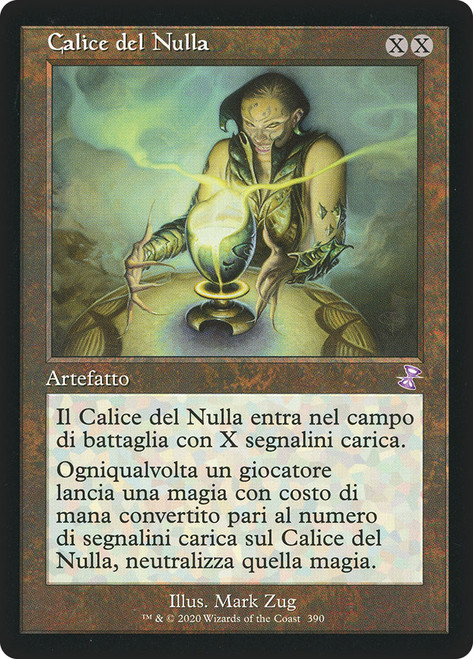 Chalice of the Void (Retro Frame)\nTime Spiral Remastered - Timeshifted - Italian\nSingle\nMagic The Gathering