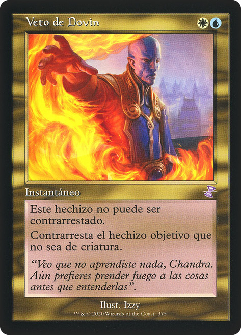 Dovin's Veto (Retro Frame)\nTime Spiral Remastered - Timeshifted - Spanish\nSingle\nMagic The Gathering