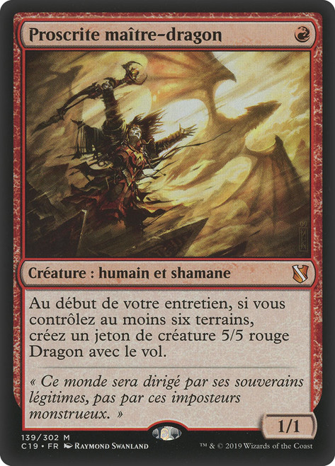 Dragonmaster Outcast\nCommander: 2019 Edition - French\nSingle\nMagic The Gathering