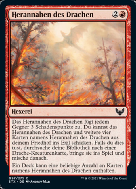 Dragon's Approach\nStrixhaven: School of Mages - German\nSingle\nMagic The Gathering