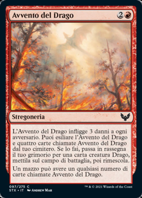 Dragon's Approach\nStrixhaven: School of Mages - Italian\nSingle\nMagic The Gathering