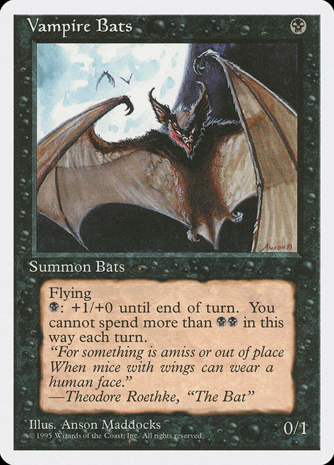 Vampire Bats\n4th Edition\nSingle\nMagic The Gathering