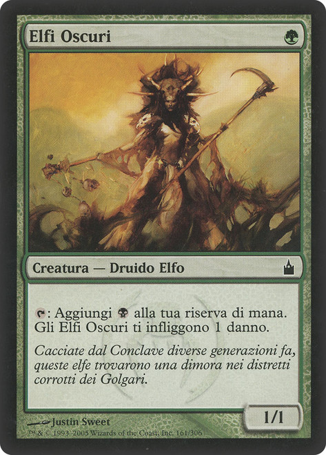 Elves of Deep Shadow\nRavnica: City of Guilds - Italian\nSingle\nMagic The Gathering