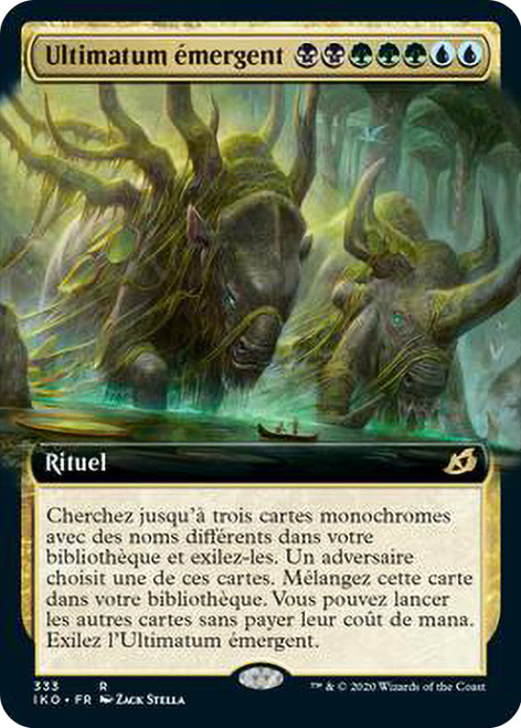 Emergent Ultimatum (Extended Art)\nIkoria: Lair of Behemoths - Variants - French\nSingle\nMagic The Gathering