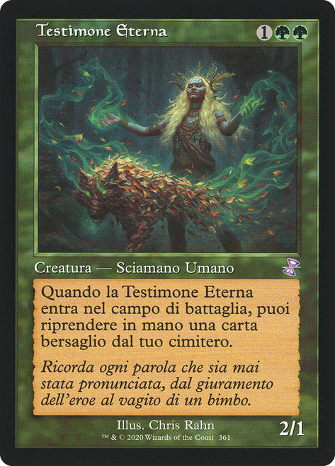 Eternal Witness (Retro Frame)\nTime Spiral Remastered - Timeshifted - Italian\nSingle\nMagic The Gathering