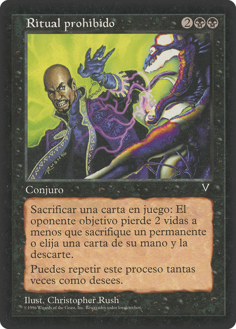Forbidden Ritual\nVisions - Spanish\nSingle\nMagic The Gathering
