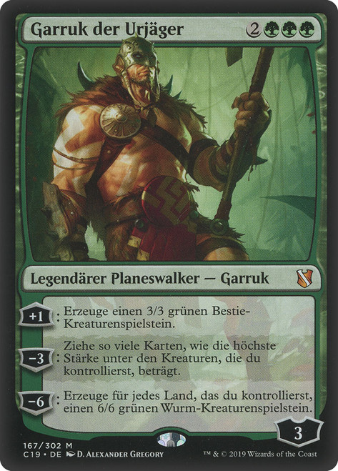 Garruk, Primal Hunter\nCommander: 2019 Edition - German\nSingle\nMagic The Gathering