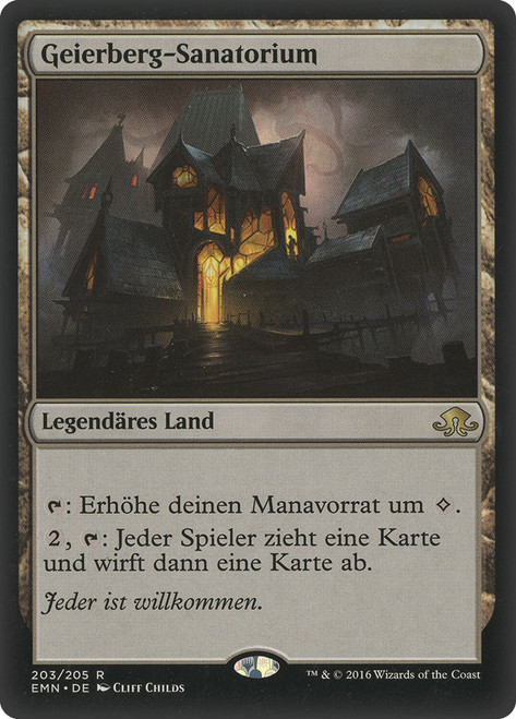 Geier Reach Sanitarium\nEldritch Moon - German\nSingle\nMagic The Gathering