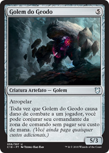 Geode Golem\nCommander: 2018 Edition - Portuguese\nSingle\nMagic The Gathering