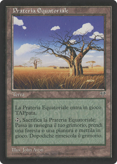 Grasslands\nMirage - Italian\nSingle\nMagic The Gathering