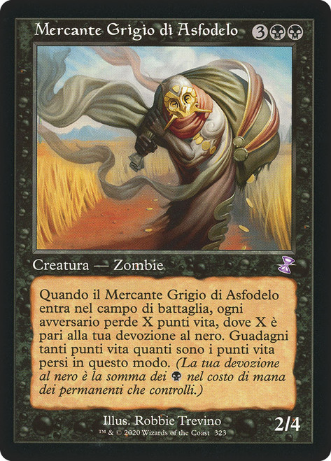 Gray Merchant of Asphodel (Retro Frame)\nTime Spiral Remastered - Timeshifted - Italian\nSingle\nMagic The Gathering