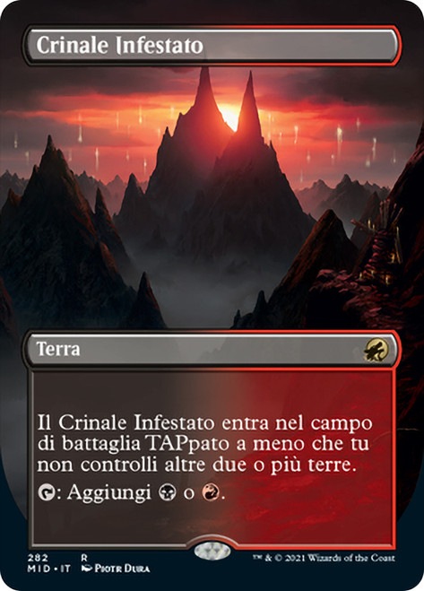Haunted Ridge (Borderless)\nInnistrad: Midnight Hunt - Variants - Italian\nSingle\nMagic The Gathering