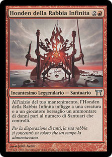 Honden of Infinite Rage\nChampions of Kamigawa - Italian\nSingle\nMagic The Gathering