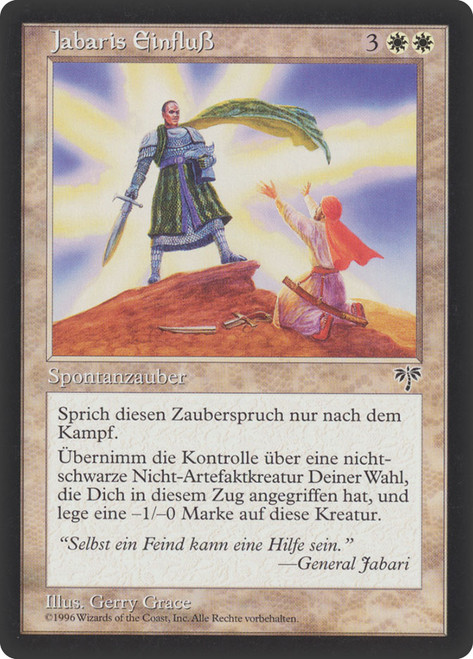 Jabari's Influence\nMirage - German\nSingle\nMagic The Gathering