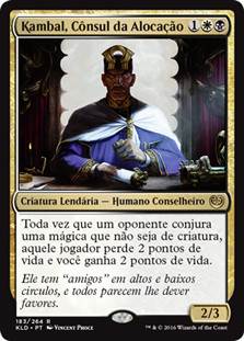 Kambal, Consul of Allocation\nKaladesh - Portuguese\nSingle\nMagic The Gathering