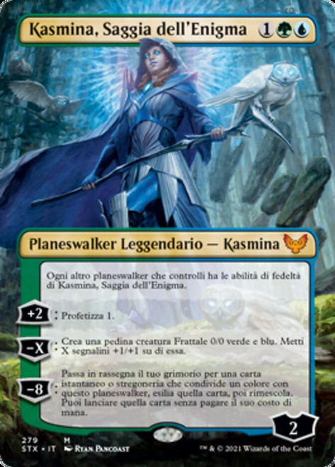 Kasmina, Enigma Sage (Borderless)\nStrixhaven: School of Mages - Variants - Italian\nSingle\nMagic The Gathering