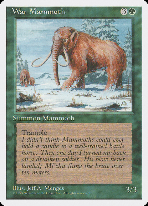 War Mammoth\n4th Edition\nSingle\nMagic The Gathering