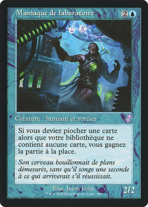 Laboratory Maniac (Retro Frame)\nTime Spiral Remastered - Timeshifted - French\nSingle\nMagic The Gathering