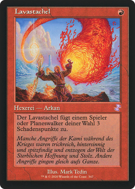 Lava Spike (Retro Frame)\nTime Spiral Remastered - Timeshifted - German\nSingle\nMagic The Gathering