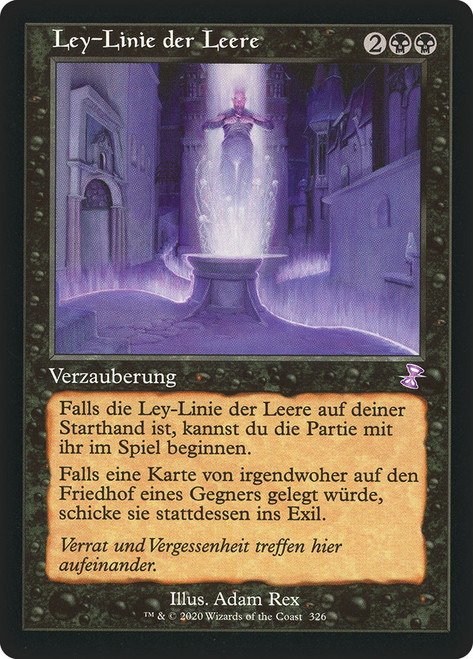 Leyline of the Void (Retro Frame)\nTime Spiral Remastered - Timeshifted - German\nSingle\nMagic The Gathering