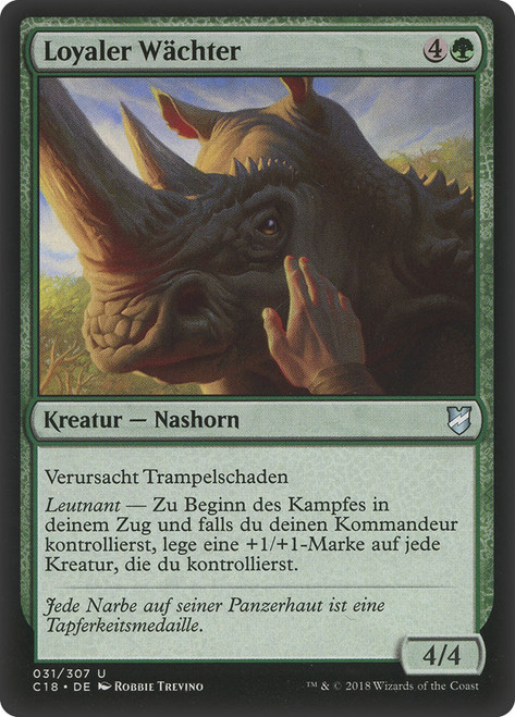 Loyal Guardian\nCommander: 2018 Edition - German\nSingle\nMagic The Gathering