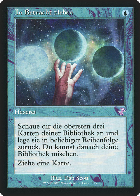 Ponder (Retro Frame)\nTime Spiral Remastered - Timeshifted - German\nSingle\nMagic The Gathering
