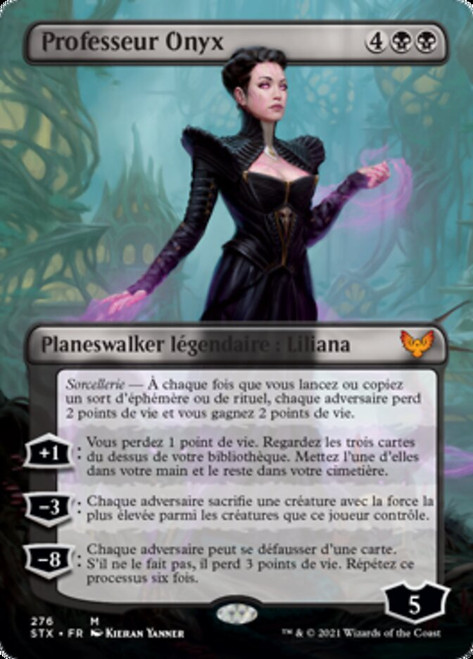 Professor Onyx (Borderless)\nStrixhaven: School of Mages - Variants - French\nSingle\nMagic The Gathering