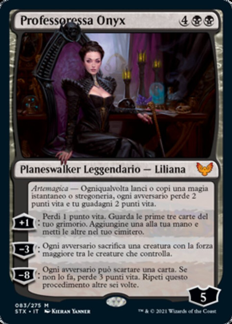 Professor Onyx\nStrixhaven: School of Mages - Italian\nSingle\nMagic The Gathering