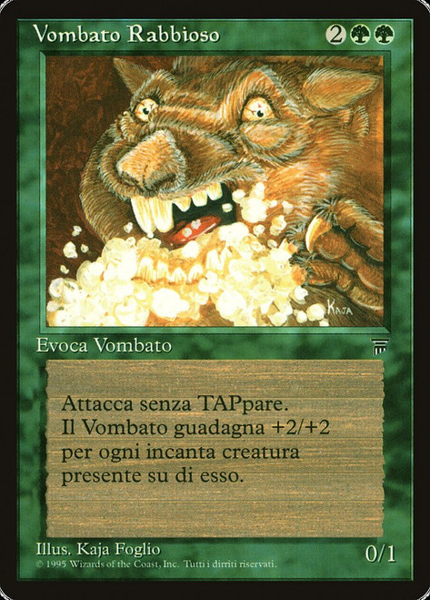 Rabid Wombat\nLegends - Italian\nSingle\nMagic The Gathering