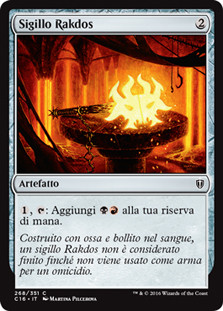 Rakdos Signet\nCommander: 2016 Edition - Italian\nSingle\nMagic The Gathering