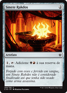 Rakdos Signet\nCommander: 2016 Edition - Portuguese\nSingle\nMagic The Gathering