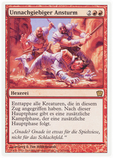 Relentless Assault\n9th Edition - German\nSingle\nMagic The Gathering