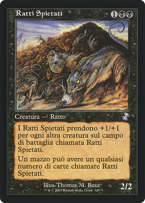Relentless Rats (Retro Frame)\nTime Spiral Remastered - Timeshifted - Italian\nSingle\nMagic The Gathering