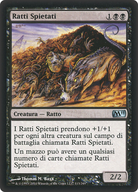 Relentless Rats\nMagic 2011 Core Set - Italian\nSingle\nMagic The Gathering