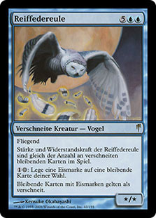 Rimefeather Owl\nColdsnap - German\nSingle\nMagic The Gathering