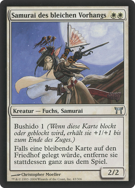 Samurai of the Pale Curtain\nChampions of Kamigawa - German\nSingle\nMagic The Gathering