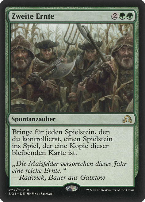 Second Harvest\nShadows over Innistrad - German\nSingle\nMagic The Gathering