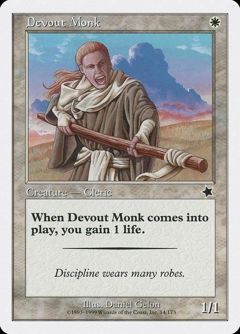 Devout Monk\nStarter 1999\nSingle\nMagic The Gathering