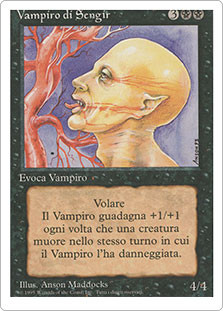 Sengir Vampire\n3rd Edition/Revised - Italian\nSingle\nMagic The Gathering