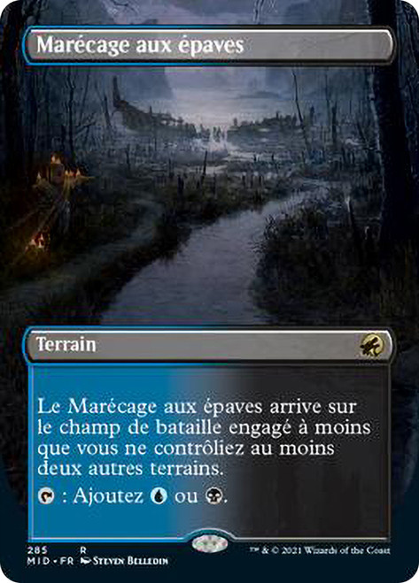 Shipwreck Marsh (Borderless)\nInnistrad: Midnight Hunt - Variants - French\nSingle\nMagic The Gathering
