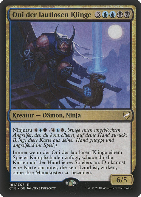 Silent-Blade Oni\nCommander: 2018 Edition - German\nSingle\nMagic The Gathering