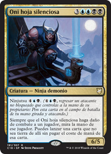 Silent-Blade Oni\nCommander: 2018 Edition - Spanish\nSingle\nMagic The Gathering