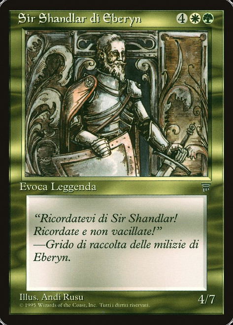 Sir Shandlar of Eberyn\nLegends - Italian\nSingle\nMagic The Gathering