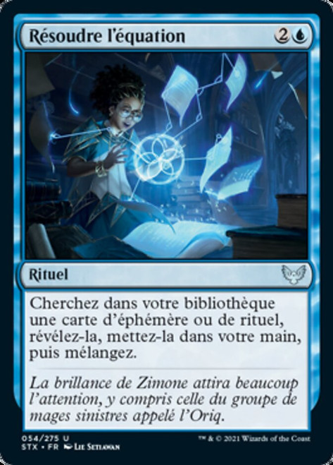 Solve the Equation\nStrixhaven: School of Mages - French\nSingle\nMagic The Gathering