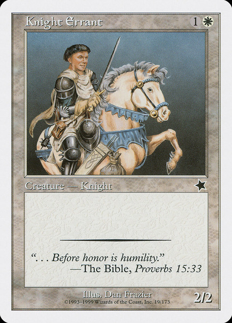 Knight Errant\nStarter 1999\nSingle\nMagic The Gathering