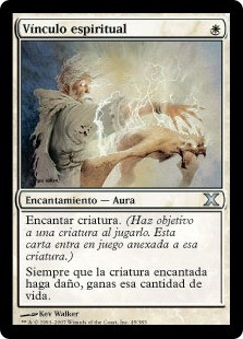 Spirit Link\n10th Edition - Spanish\nSingle\nMagic The Gathering