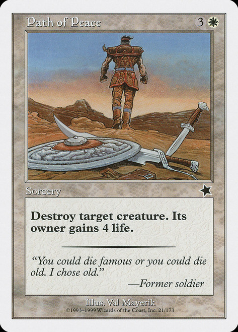 Path of Peace\nStarter 1999\nSingle\nMagic The Gathering