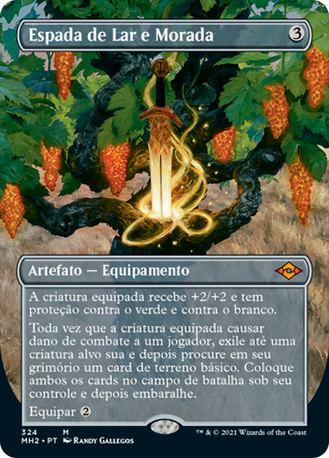 Sword of Hearth and Home (Borderless)\nModern Horizons 2 - Variants - Portuguese\nSingle\nMagic The Gathering