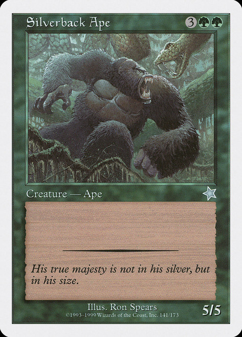 Silverback Ape\nStarter 1999\nSingle\nMagic The Gathering