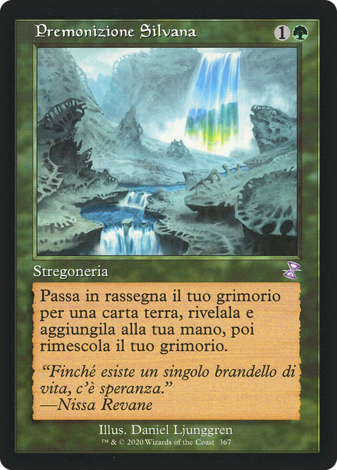 Sylvan Scrying (Retro Frame)\nTime Spiral Remastered - Timeshifted - Italian\nSingle\nMagic The Gathering